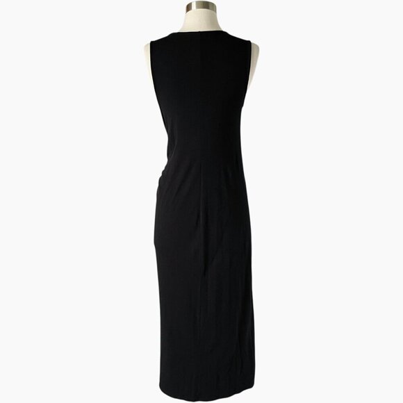 Peruvian Connection Sari Black Sleeveless Maxi Dress with Knot - Picture 5 of 7